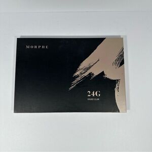 Morphe 24G Grand Glam Palette — Black & Gold Brushstroke Design